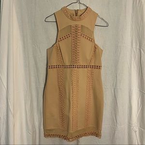 Free People Crochet and Mesh Mini Dress